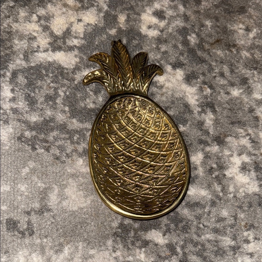 Solid Brass Pineapple Footed Server